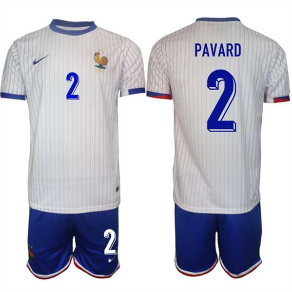 Men's France #2 Benjamin Pavard White 2024-25 Away Soccer Jersey Suit,We sell and wholesale Men's France #2 Benjamin Pavard White 2024-25 Away Soccer Jersey Suit on line form chian!